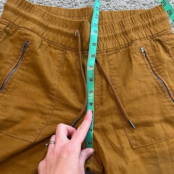 Athleta cabo linen jogger mustard yellow (toasted ochre) women’s size 4 - Picture 11 of 12